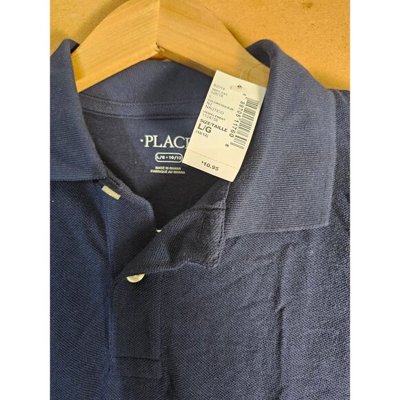NWT LOT OF 2 The Children Place Boy Polo School Uniform Shirt Size 10/12 - Blue - Picture 5 of 8